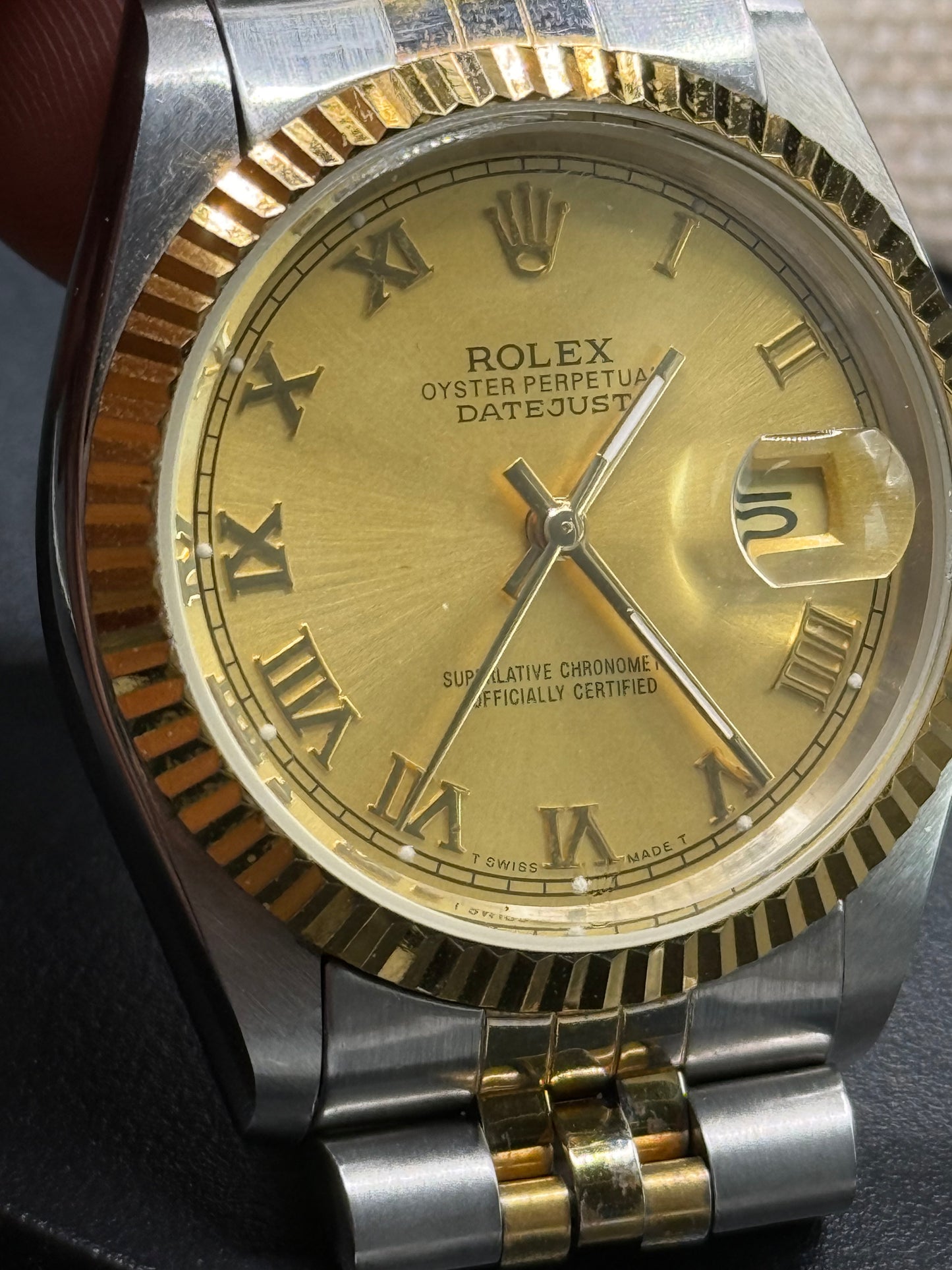 Gold Rolex Datejust Watch for Men Gold Dial Jubilee Band reproduction