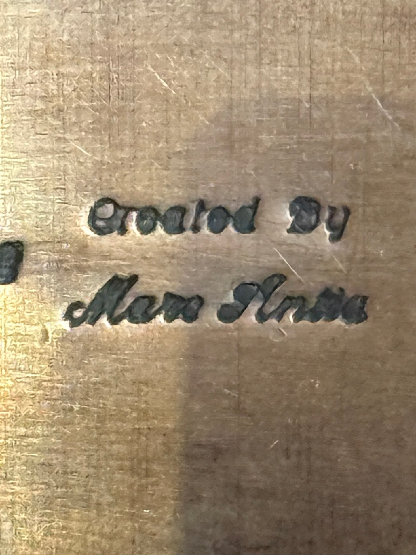 Vintage Native American FJ Silver & Turquoise Sand Cast Cuff Bracelet