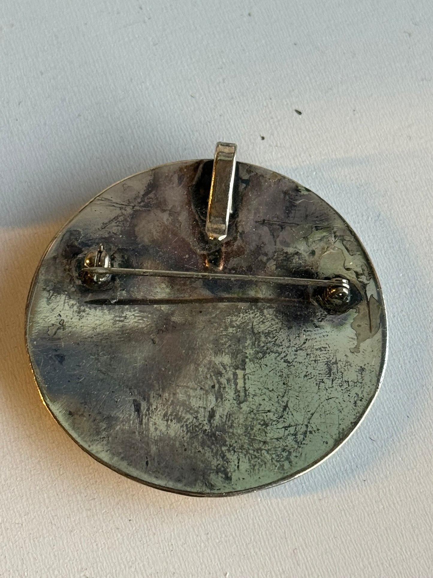 Hopi Pendant/ Brooch Turquoise and Sterling Silver