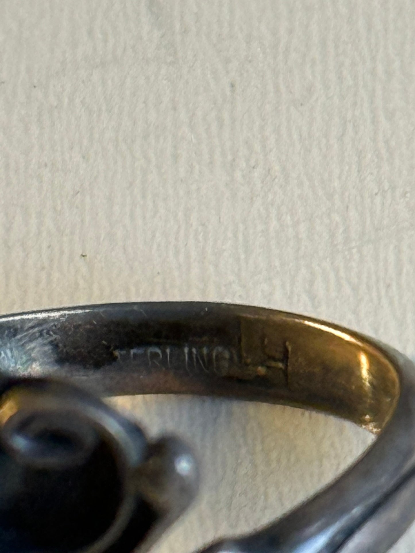 Sterling Silver Turquoise and Coral Feather Ring